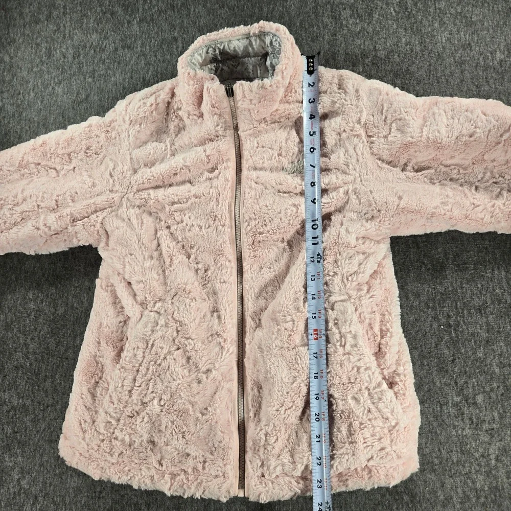 The North Face‎ Girls Reversible Mossbud Swirl Jacket L 14/16 Pink Gray Digital